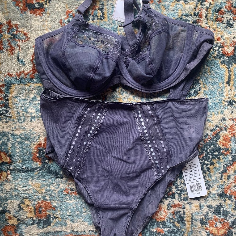 Grey Lingerie Set
